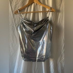 Vintage Silver Metallic Women's Top #glamour #partytop